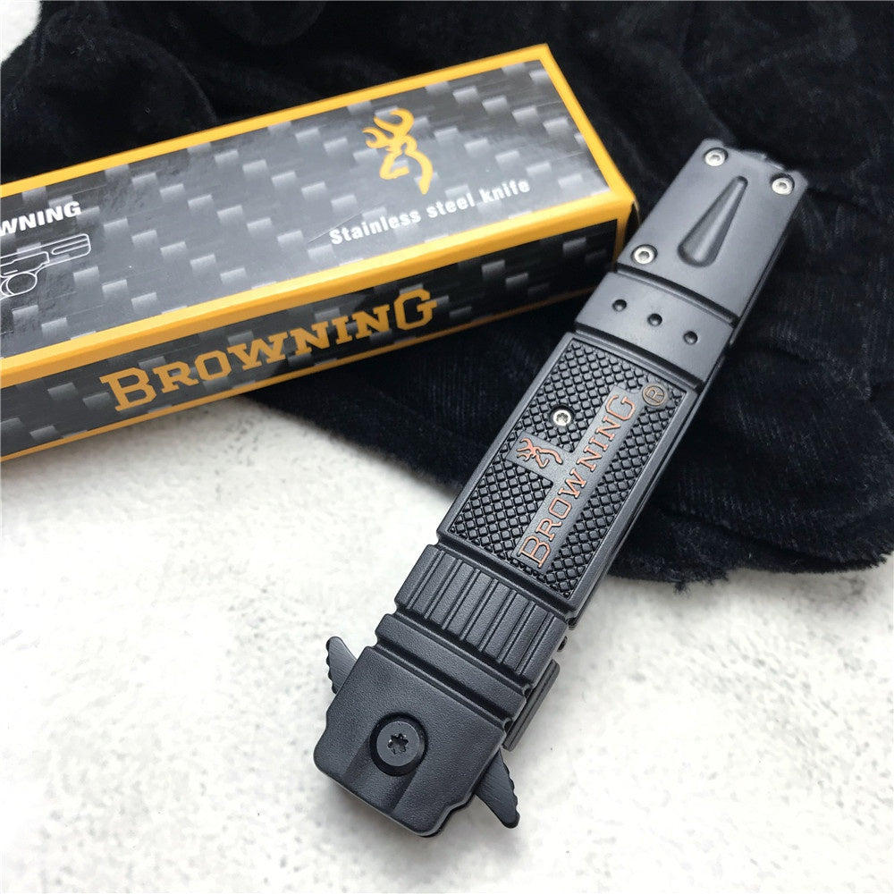 New Browning Spring Assisted Knives Outdoor Camping Tactical Survival Swordfish Knife Folding High Hardness Self-defense Knives EDC Multitool