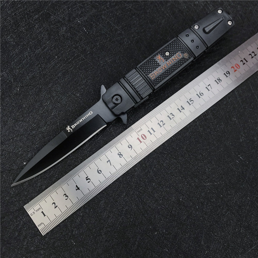 New Browning Spring Assisted Knives Outdoor Camping Tactical Survival Swordfish Knife Folding High Hardness Self-defense Knives EDC Multitool