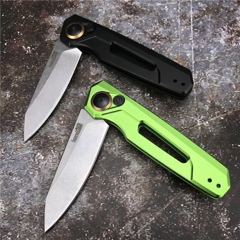 Kershaw Auto 7550 Launch 11 D2 Steel Blade Assisted Opening Pocket Knives Aluminium Alloy Handle Automatic Quick Opening of Tactical Folding Spring Knife