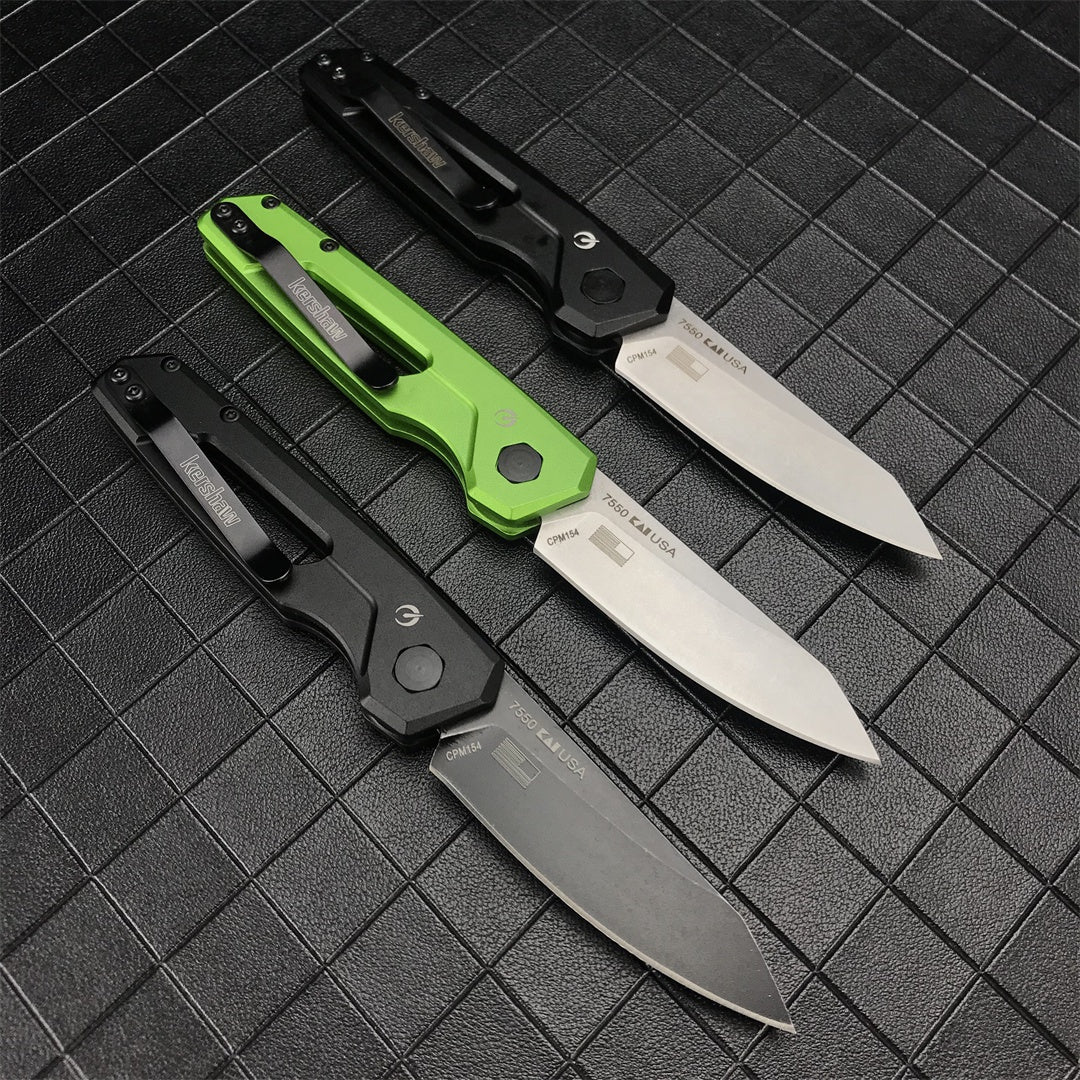 Kershaw Auto 7550 Launch 11 D2 Steel Blade Assisted Opening Pocket Knives Aluminium Alloy Handle Automatic Quick Opening of Tactical Folding Spring Knife