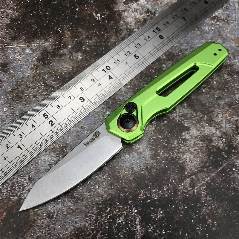 Kershaw Auto 7550 Launch 11 D2 Steel Blade Assisted Opening Pocket Knives Aluminium Alloy Handle Automatic Quick Opening of Tactical Folding Spring Knife