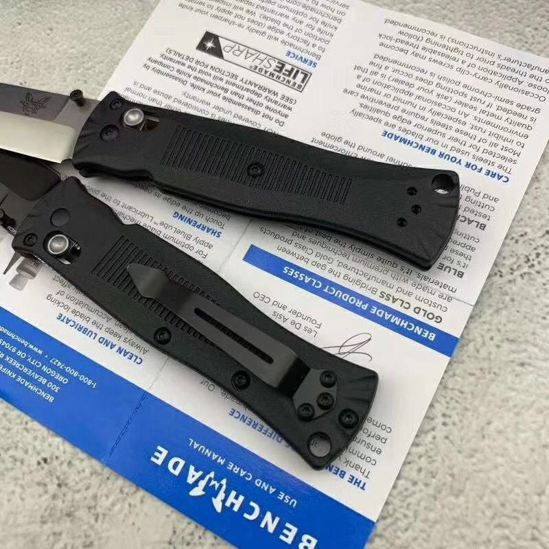 Benchmade 530BK Pardue Axis Lock Spear Point Grivory Handles - Tactical Camping Hunting Folding Pocket Knife