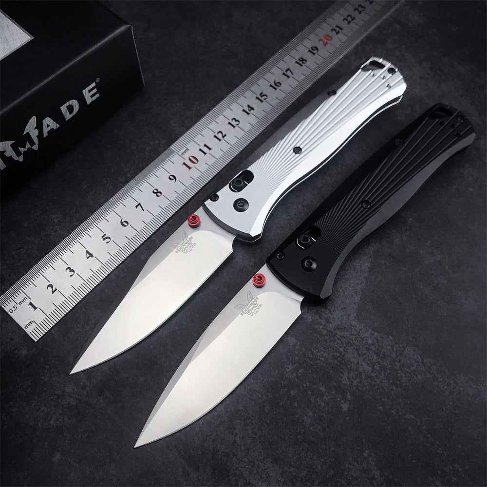 2022 New Benchmade 535BK-4 Bugout AXIS Folding Knife 3.24"" M390 Black DLC Plain Blade, Black Machined Aluminum Handles,Outdoor Camping Portable Knives,Man Pocket Hunting Knife