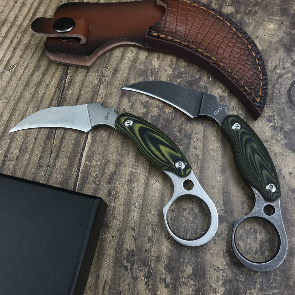 CSGO Tactical Claw Karambit Knife G10 Handle Hunting Fighting Fixed Blade Knife Survival Gear Durable Camping Tools Gift Sheath
