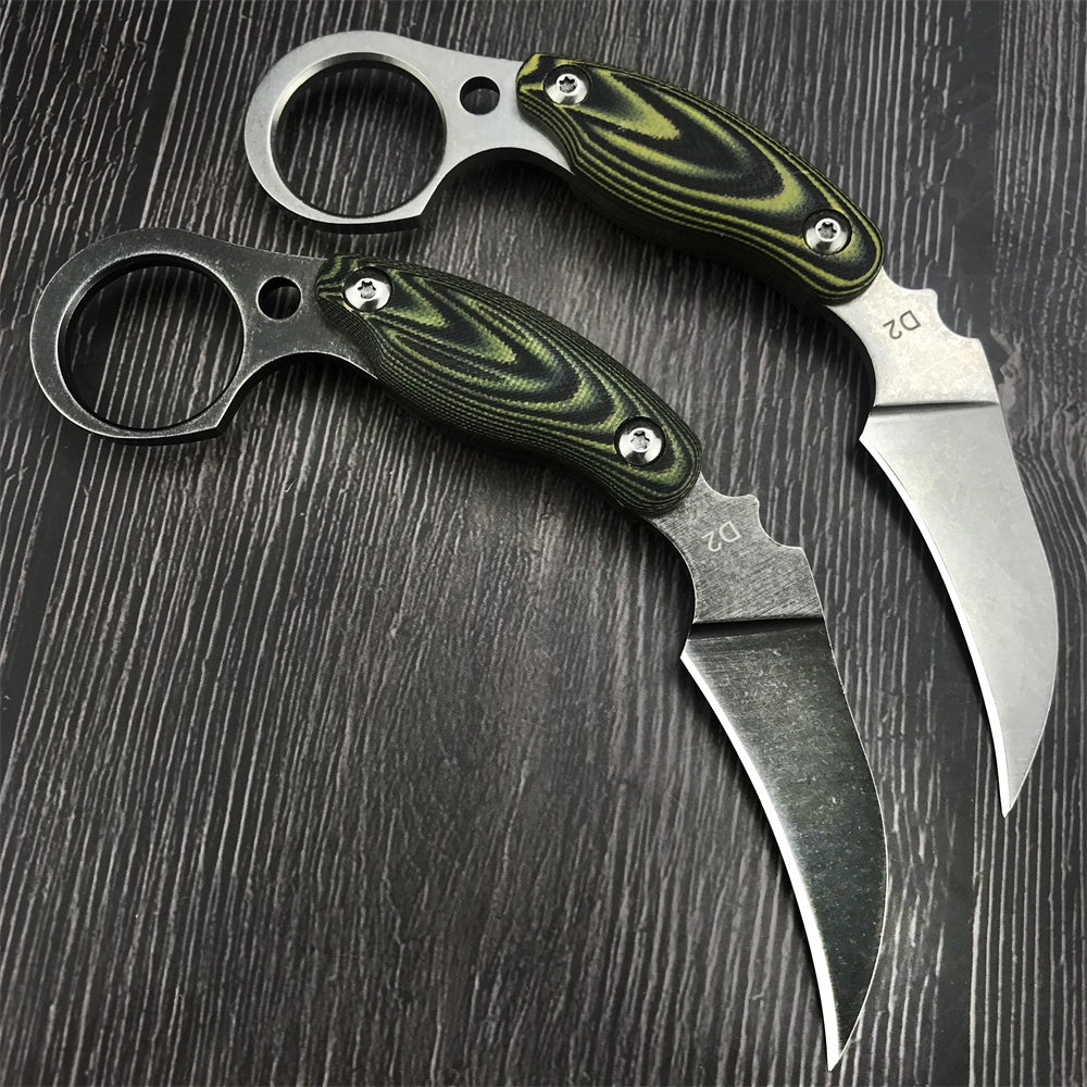 CSGO Tactical Claw Karambit Knife G10 Handle Hunting Fighting Fixed Blade Knife Survival Gear Durable Camping Tools Gift Sheath