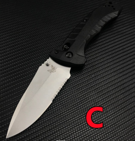 Tactical Benchmade - Turret 980, Pocket EDC Folding Knife, CPM-S30V Drop-Point Blade, Manual Open, Axis Locking Mechanism，Coated, Serrated, 980SBK Turret Assisted Knives Outdoor Camping Survival Tool