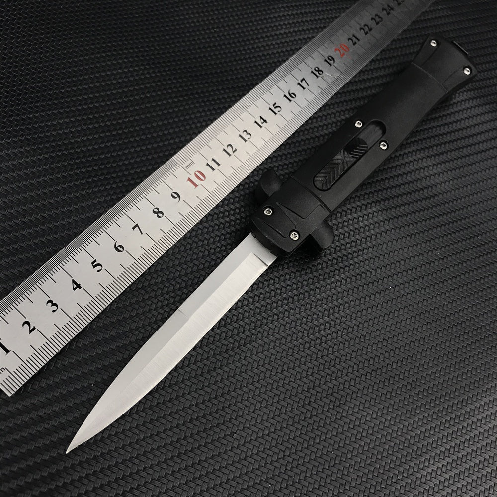 AUTO OTF Italy Italy Stiletto Spring Assisted Open Knife 440C Switchblade ABS Handle Knives Straight Out Dagger Tactical EDC Pocket Tools