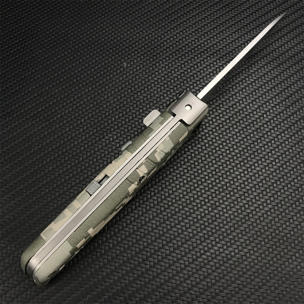 2022 New AKC ITALY LEVERLETTO Outdoor Hunting Pocket Knives Camouflage Handle Automatic of Assisting Spring Knife Survival Knife Camping Knife