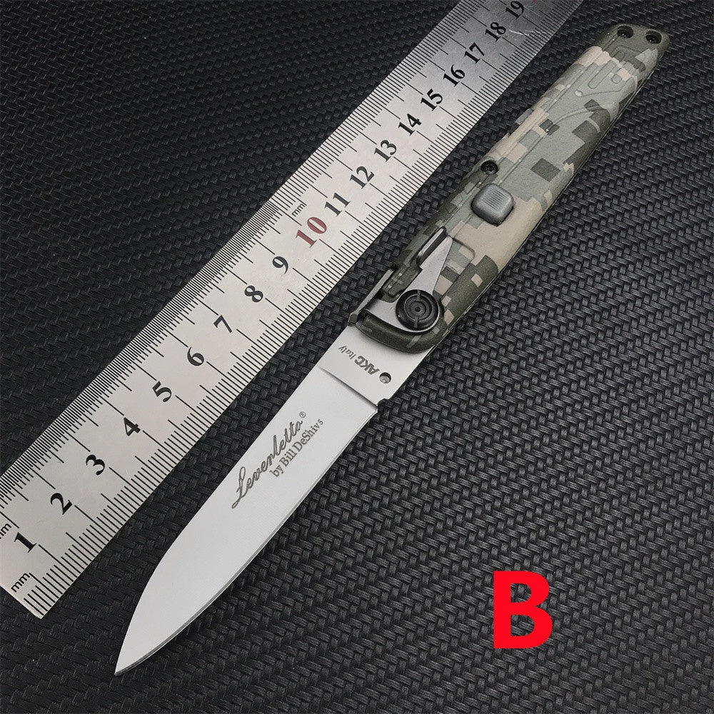 2022 New AKC ITALY LEVERLETTO Outdoor Hunting Pocket Knives Camouflage Handle Automatic of Assisting Spring Knife Survival Knife Camping Knife