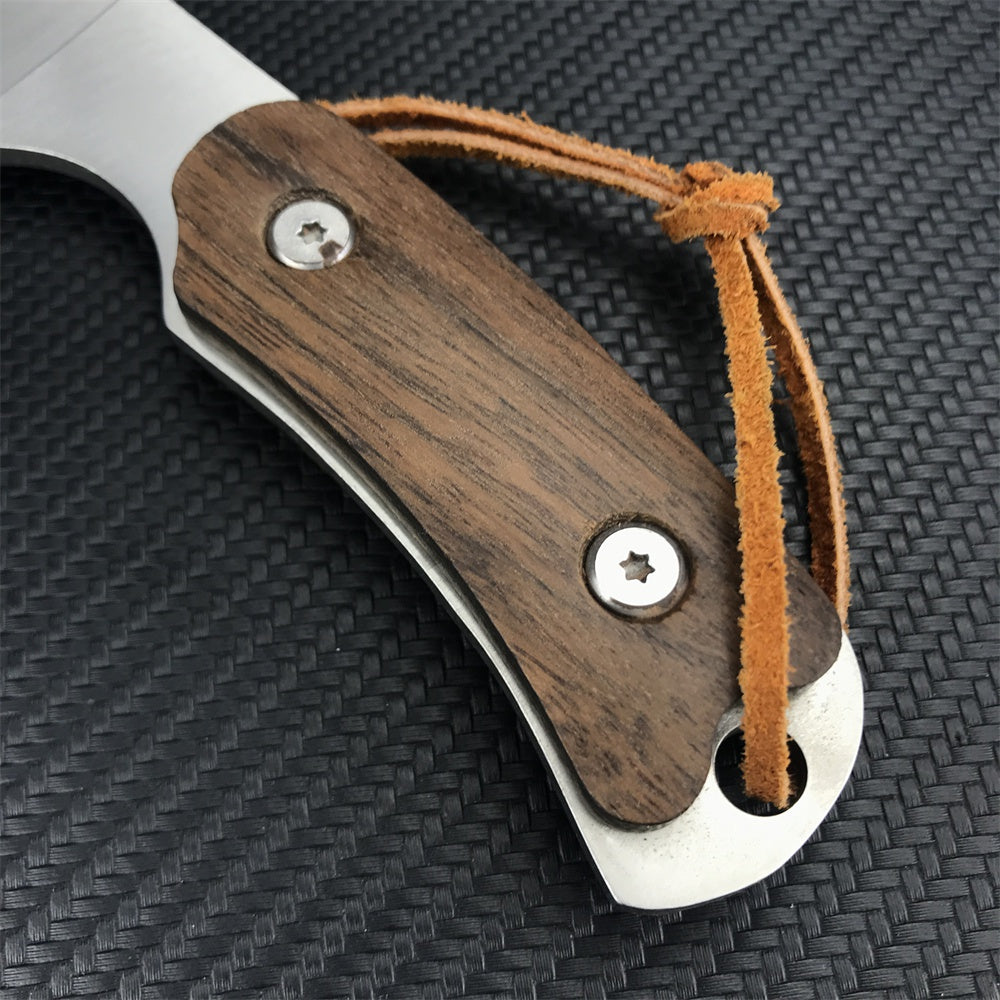 Tactical Fixed Blade Knife 7CR13 Mov Blade Copper Head and Colour Wood Handle Camping Hunting Knives Outdoor Survival Tools Dagge