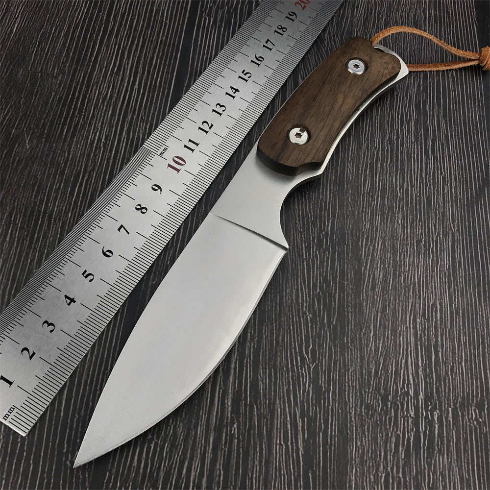 Tactical Fixed Blade Knife 7CR13 Mov Blade Copper Head and Colour Wood Handle Camping Hunting Knives Outdoor Survival Tools Dagge