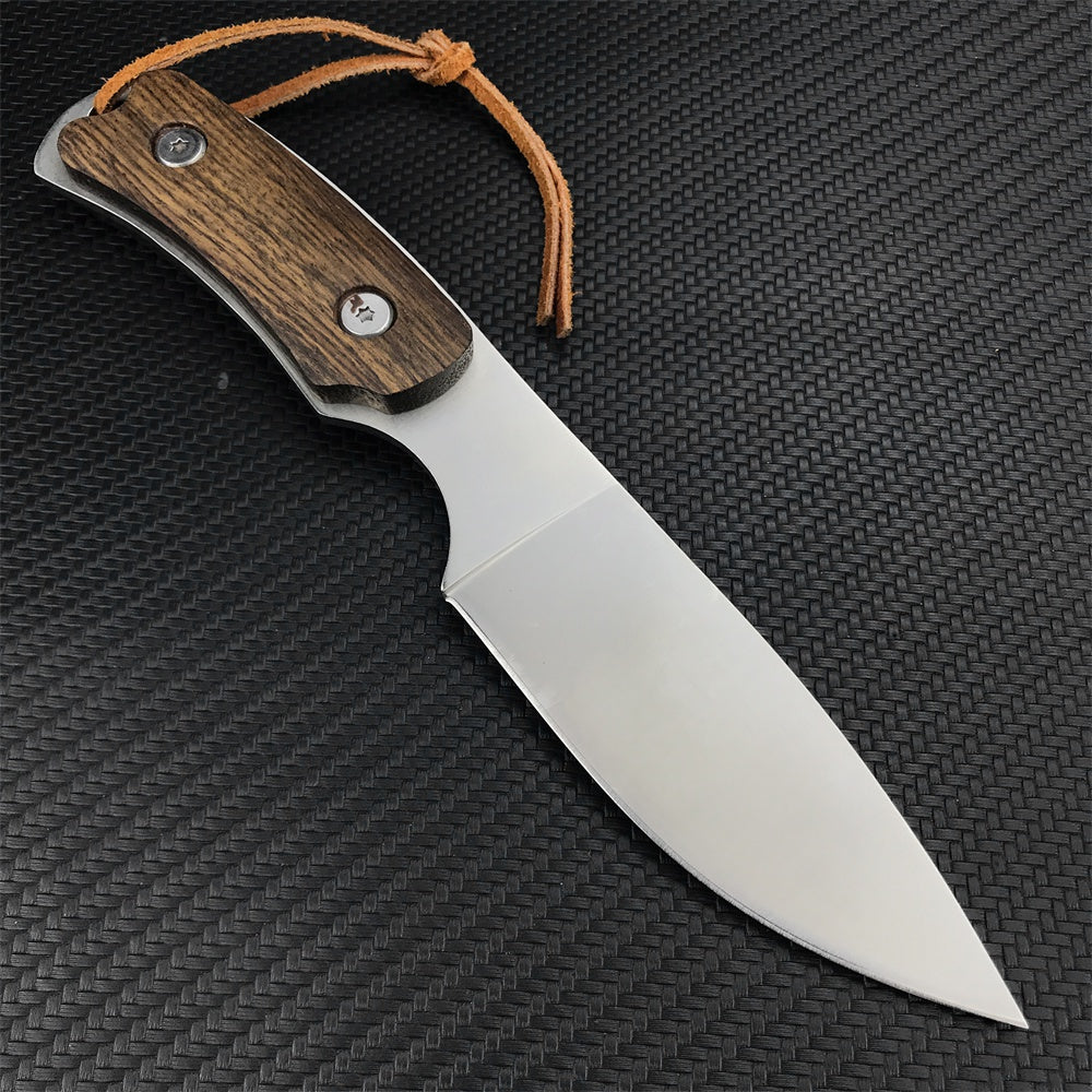Tactical Fixed Blade Knife 7CR13 Mov Blade Copper Head and Colour Wood Handle Camping Hunting Knives Outdoor Survival Tools Dagge