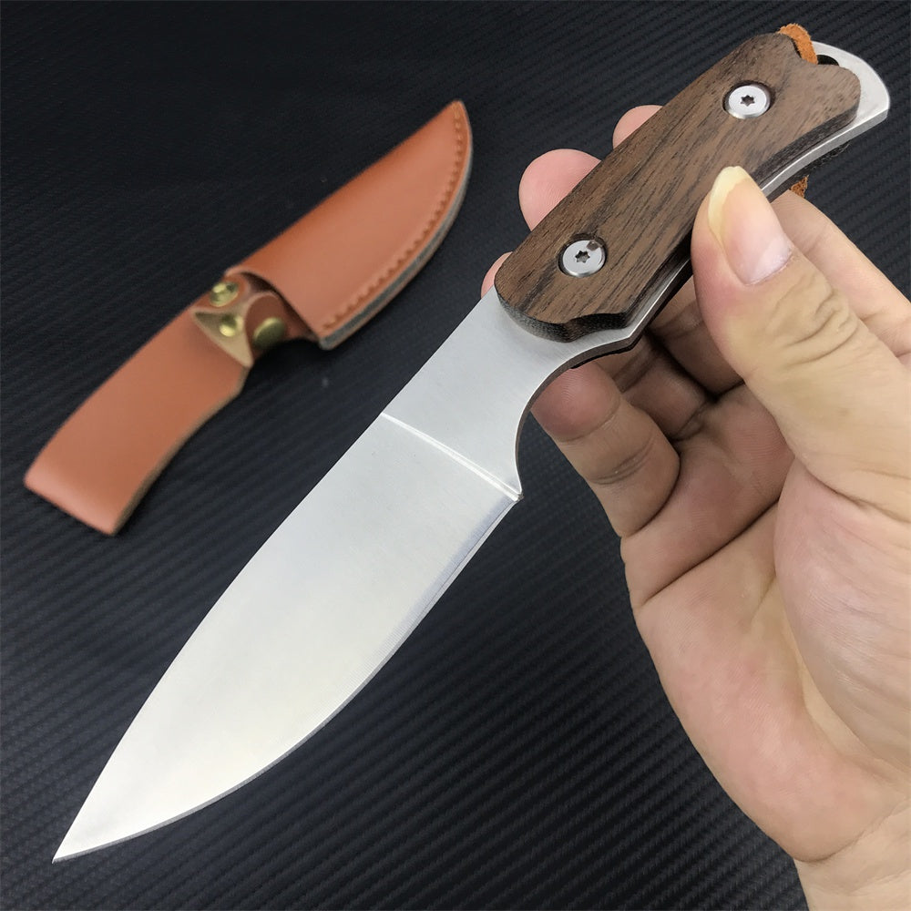 Tactical Fixed Blade Knife 7CR13 Mov Blade Copper Head and Colour Wood Handle Camping Hunting Knives Outdoor Survival Tools Dagge