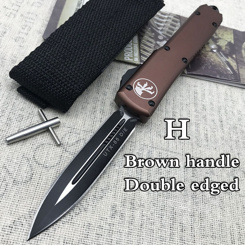 2022 New Microtech UTX-85 Automatic Spring Assisted Knife OTF Double Action Tactical Pocket Knife Outdoor Camping Hunting AUTO Switchblade Tanto Knife