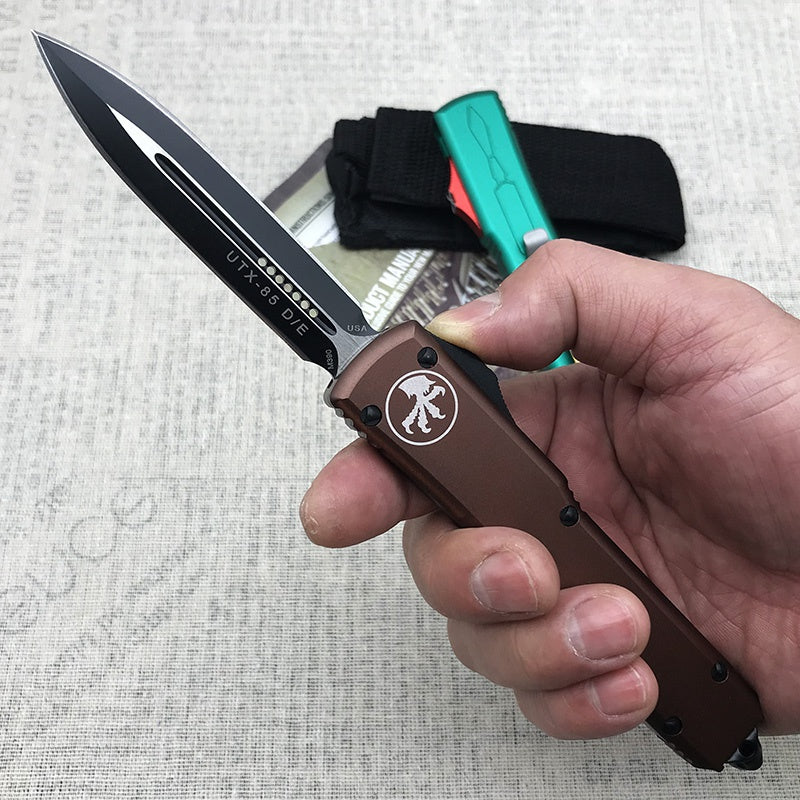 2022 New Microtech UTX-85 Automatic Spring Assisted Knife OTF Double Action Tactical Pocket Knife Outdoor Camping Hunting AUTO Switchblade Tanto Knife