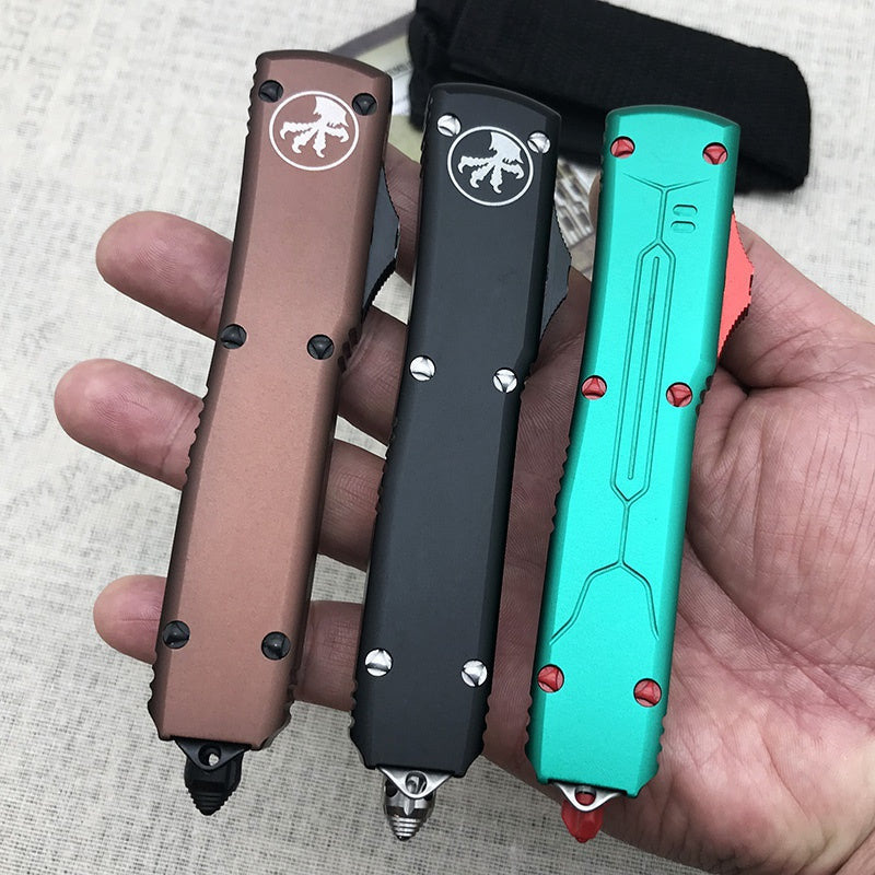 2022 New Microtech UTX-85 Automatic Spring Assisted Knife OTF Double Action Tactical Pocket Knife Outdoor Camping Hunting AUTO Switchblade Tanto Knife