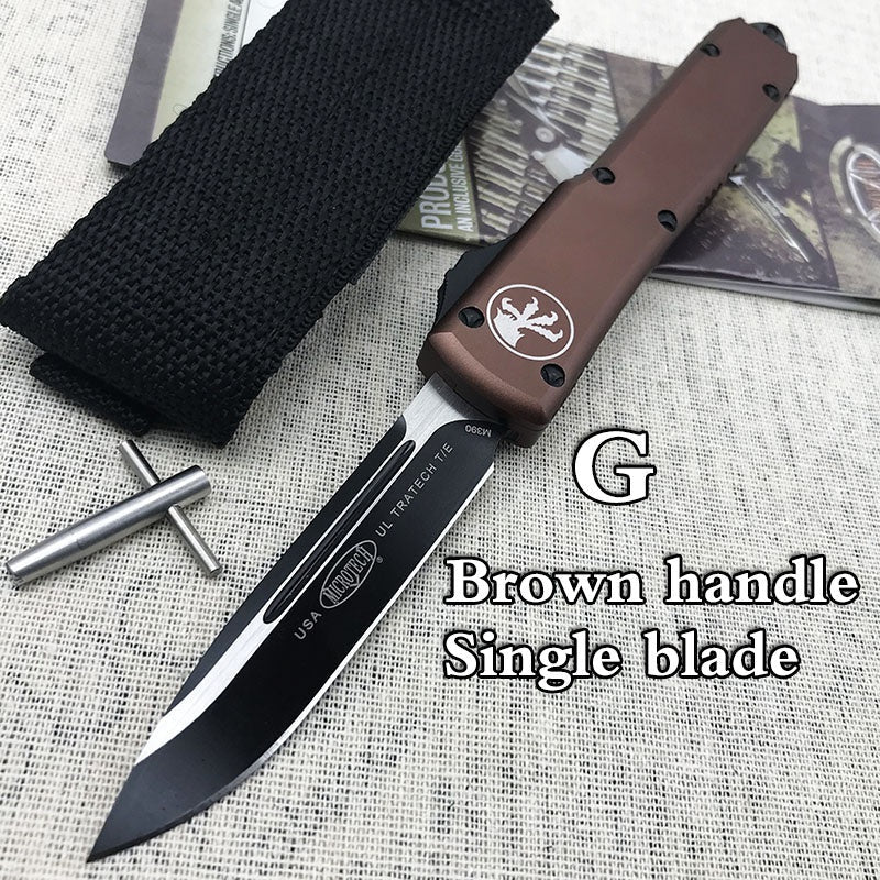 2022 New Microtech UTX-85 Automatic Spring Assisted Knife OTF Double Action Tactical Pocket Knife Outdoor Camping Hunting AUTO Switchblade Tanto Knife
