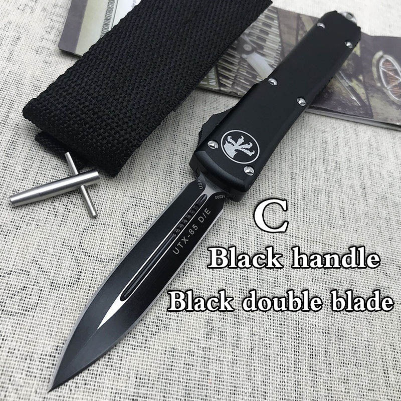 2022 New Microtech UTX-85 Automatic Spring Assisted Knife OTF Double Action Tactical Pocket Knife Outdoor Camping Hunting AUTO Switchblade Tanto Knife