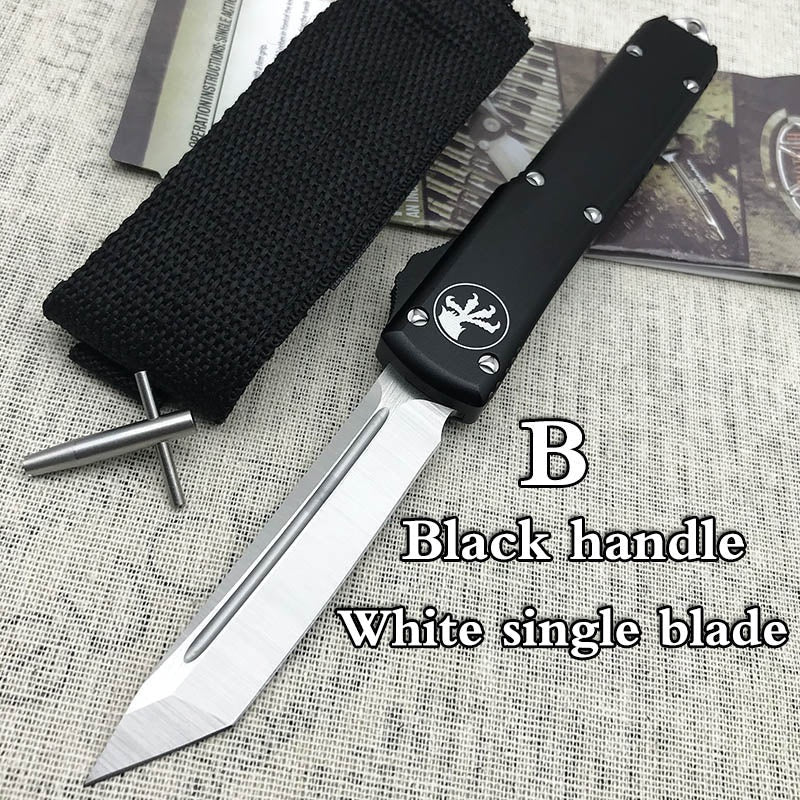 2022 New Microtech UTX-85 Automatic Spring Assisted Knife OTF Double Action Tactical Pocket Knife Outdoor Camping Hunting AUTO Switchblade Tanto Knife