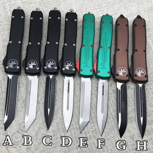 2022 New Microtech UTX-85 Automatic Spring Assisted Knife OTF Double Action Tactical Pocket Knife Outdoor Camping Hunting AUTO Switchblade Tanto Knife