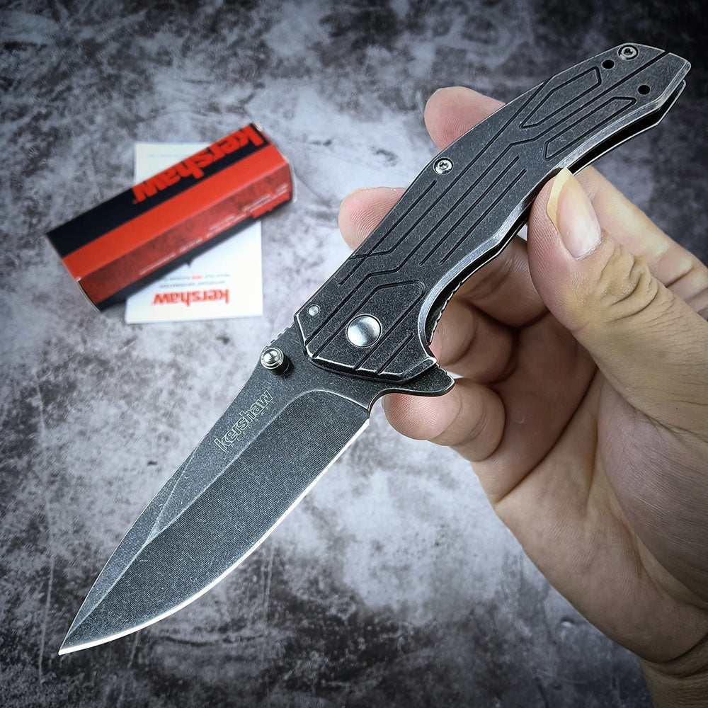 Kershaw 1346 Kingbolt Knife 2.8" Satin Plain Blade Silver Stainless Steel Handles Outdoor Hunting EDC Tools