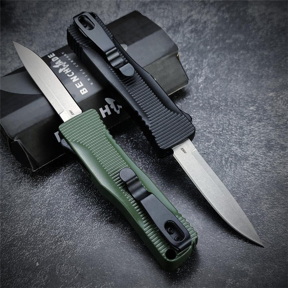 Benchmade 4850 OM CLIP POINT OTF KNIFE - CPM-S30V Blade Zinc Alloy Handle - D/A Spring Assisted Quickly Opening Survival Outdoor Pocket Knives