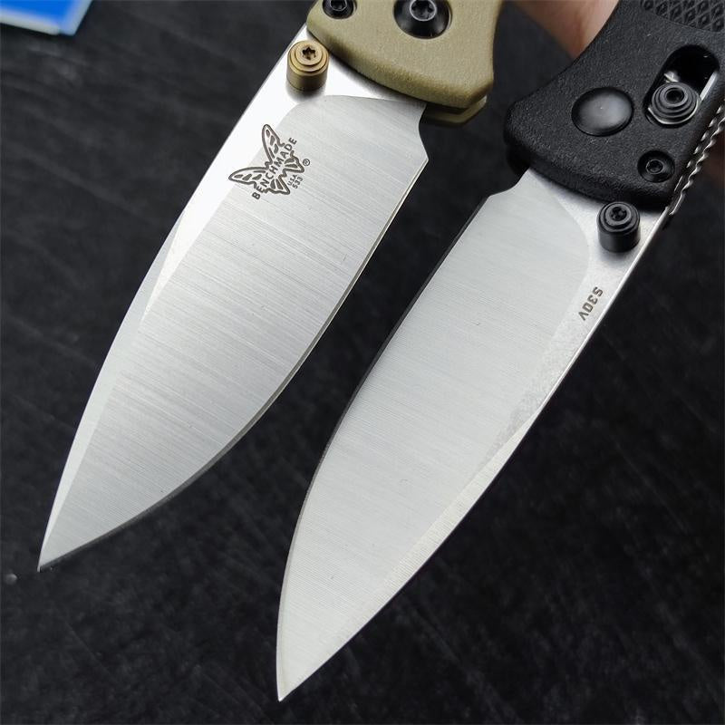 NEW Tactical BENCHMADE 533 Mini Bugout Small Folding Knife Marked Black S30V Work Sharp Blade Nylon Wave Fiber Handle Outdoor Hunting Pocket Knives