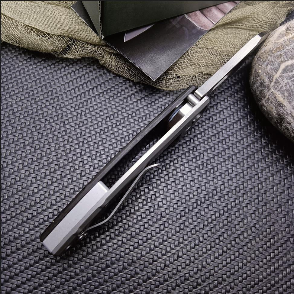 CRKT Flat Out EDC Folding Pocket Knife: , Carbon fiber Handle Everyday Carry, Satin Blade, Assisted Open, Frame Lock, Deep Carry Pocket Clip 5311CF