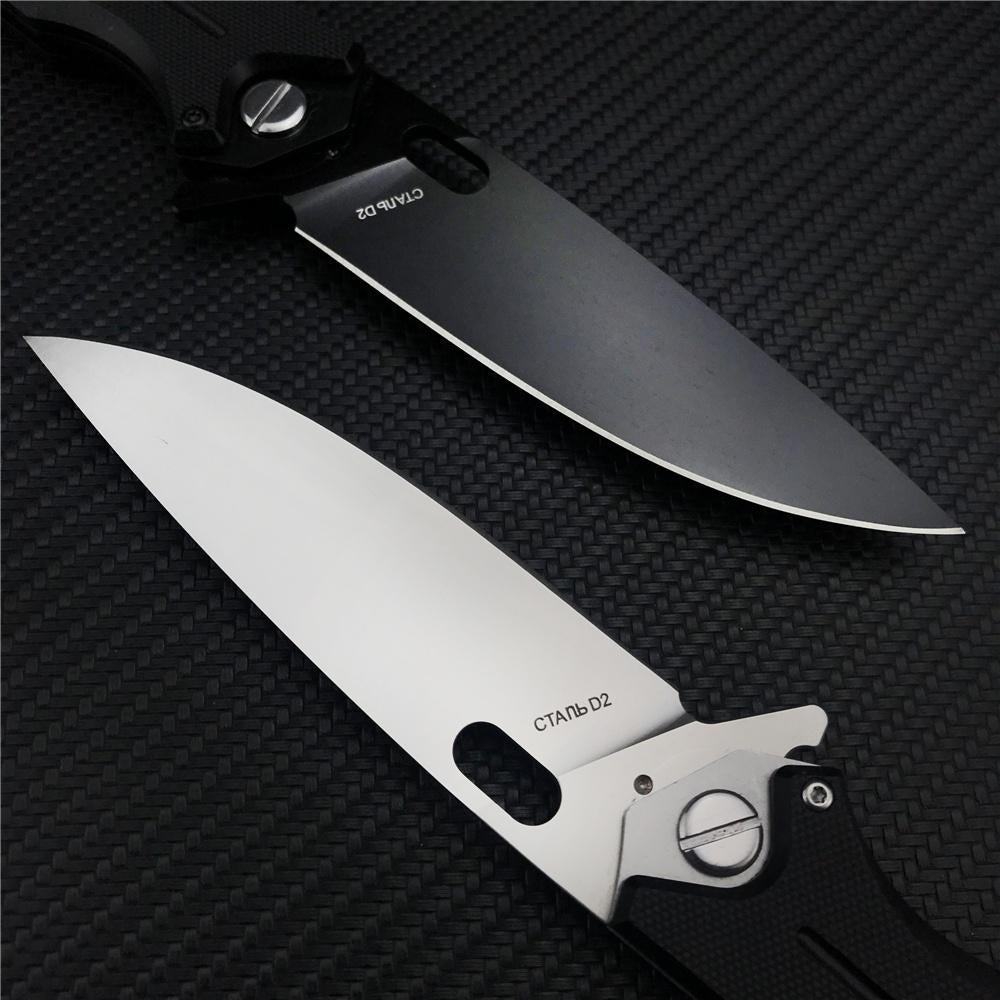 2023 NOKS HOKC Tactical Spring Assisted Open Folding Pocket Knife RUSSIA Knife NOKS FINKA Bearing Flipper Folding Knives D2 Blade Black G10 Handle