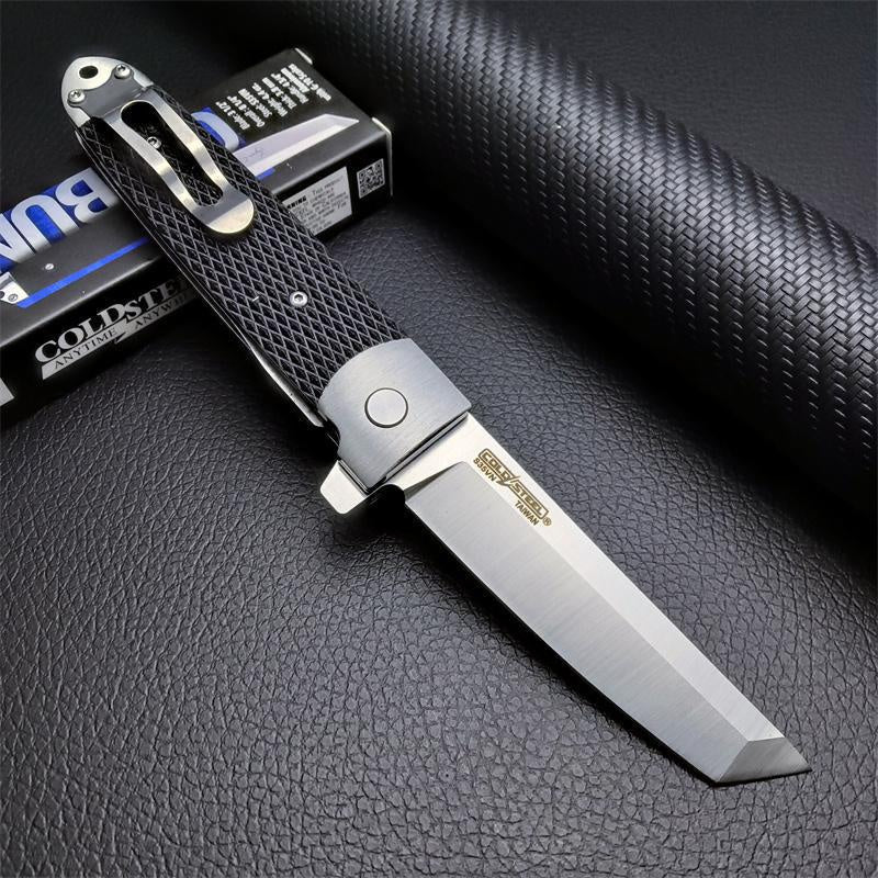 Cold Steel Oyabun Folding Pocket Knife 3.54\  S35V Tanto Blade Black G10 Handle EDC Tactical Survival Hunting Flipper Knife Outdoor Camping Tool