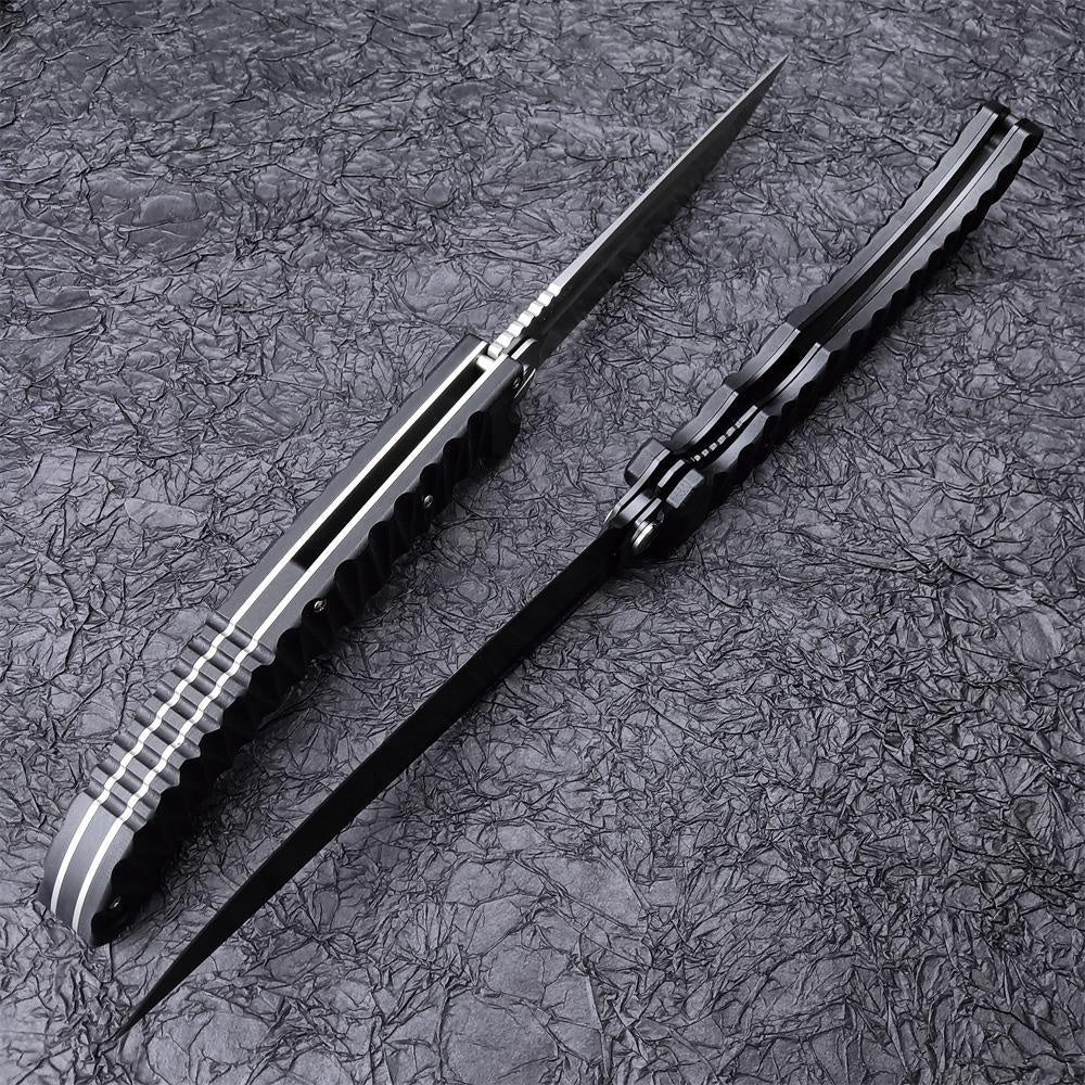 12" Hokc ABATAB Knife D2 Blade BLACK G10  Folding Pocket Knife EDC Hunting