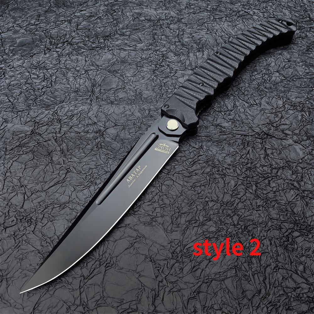 12" Hokc ABATAB Knife D2 Blade BLACK G10  Folding Pocket Knife EDC Hunting