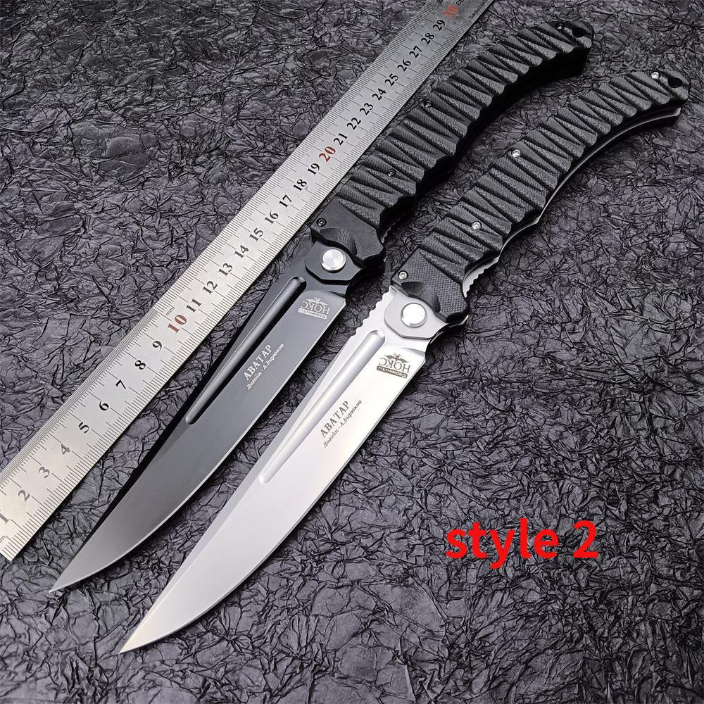 12" Hokc ABATAB Knife D2 Blade BLACK G10  Folding Pocket Knife EDC Hunting