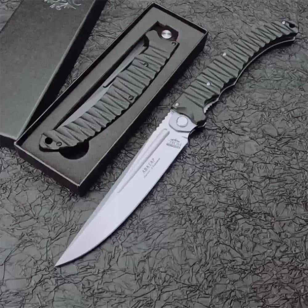 12" Hokc ABATAB Knife D2 Blade BLACK G10  Folding Pocket Knife EDC Hunting