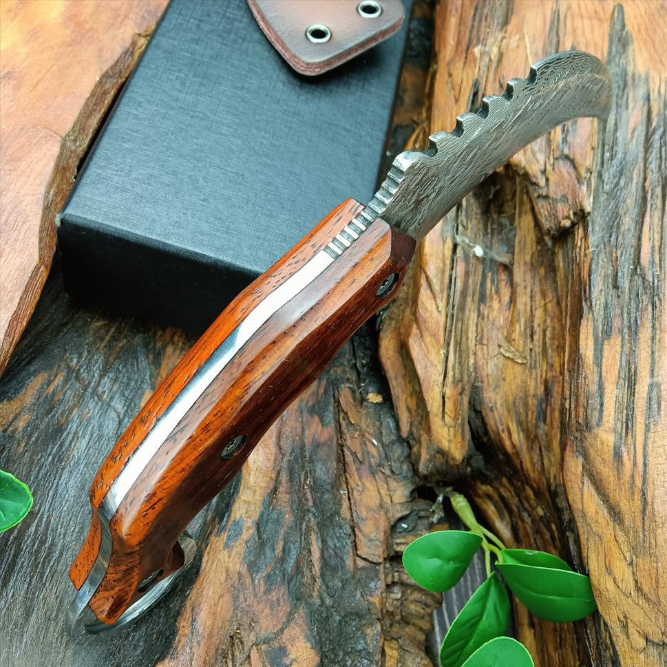 dinosaur Damascus steel Hawk Claw Blade Tactical Outdoor Handle  Blade Pocket  BLADE Neck Knife claw saber tactical survival edc  self-defense Claw knife
