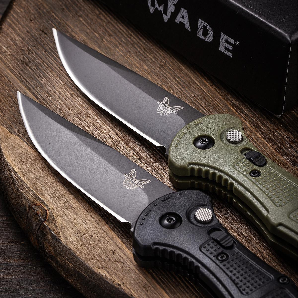 New Benchmade 9070SBK Claymore automatic folding knife CPM-D2 steel bladed portable hunting knife Outdoor survival rescue knife