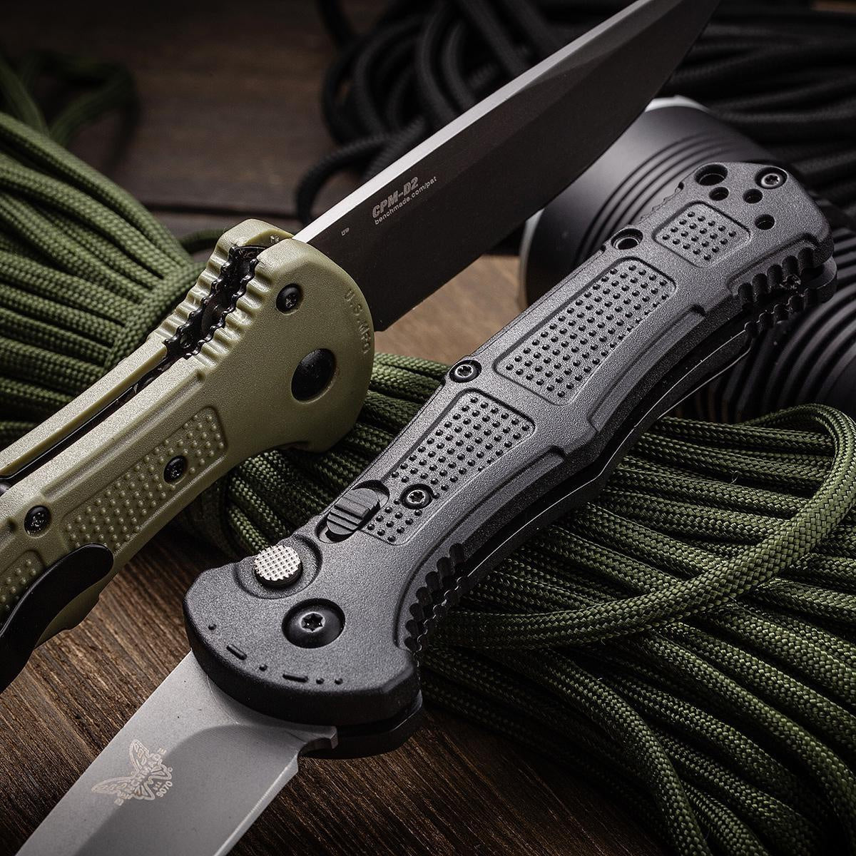 New Benchmade 9070SBK Claymore automatic folding knife CPM-D2 steel bladed portable hunting knife Outdoor survival rescue knife