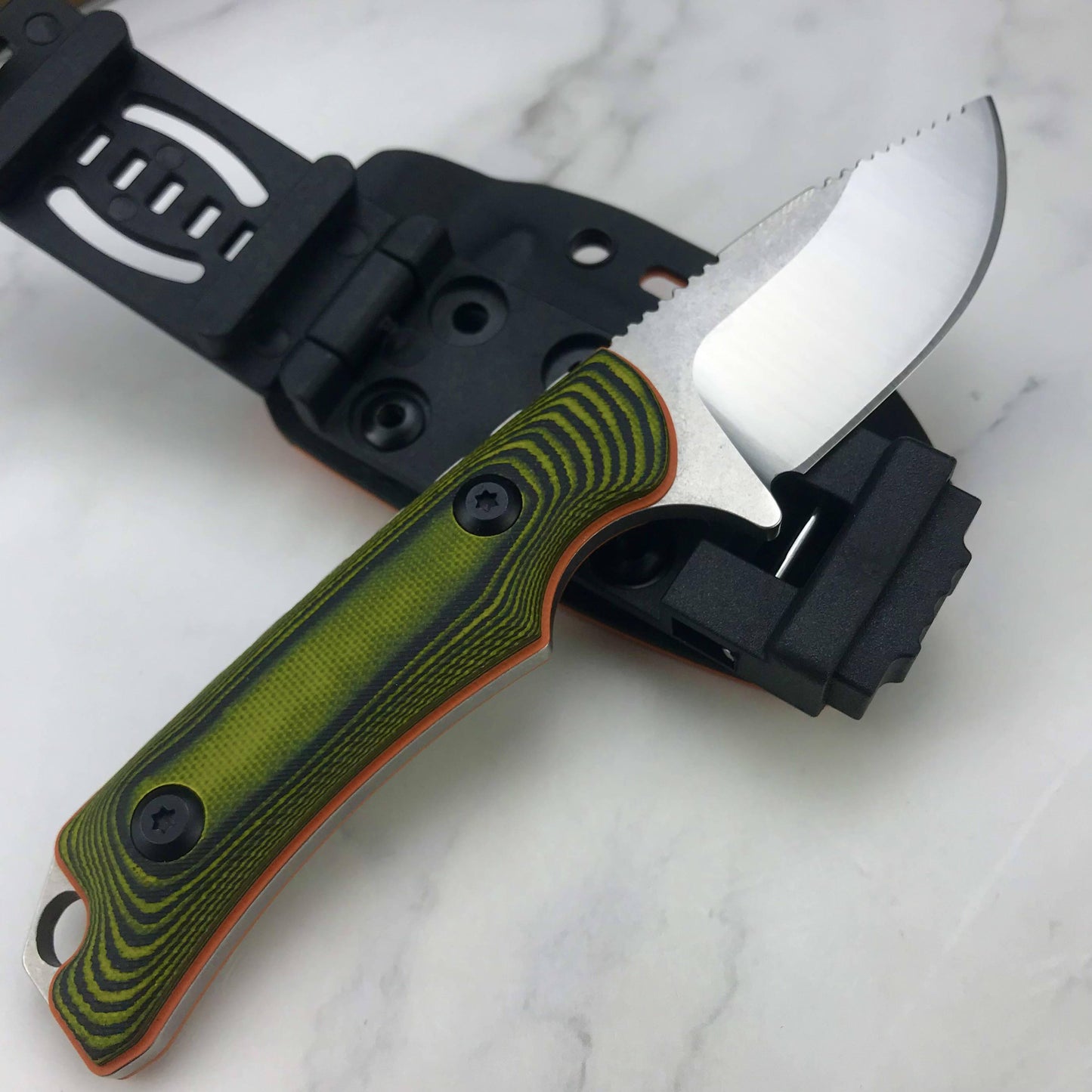 New Benchmade 15017-1 Hunt Hidden Canyon Hunter Fixed Blade Knife , Richlite/ Green G10 Handles,2.79" 8Cr13Mov Drop Point knives Kydex Sheath