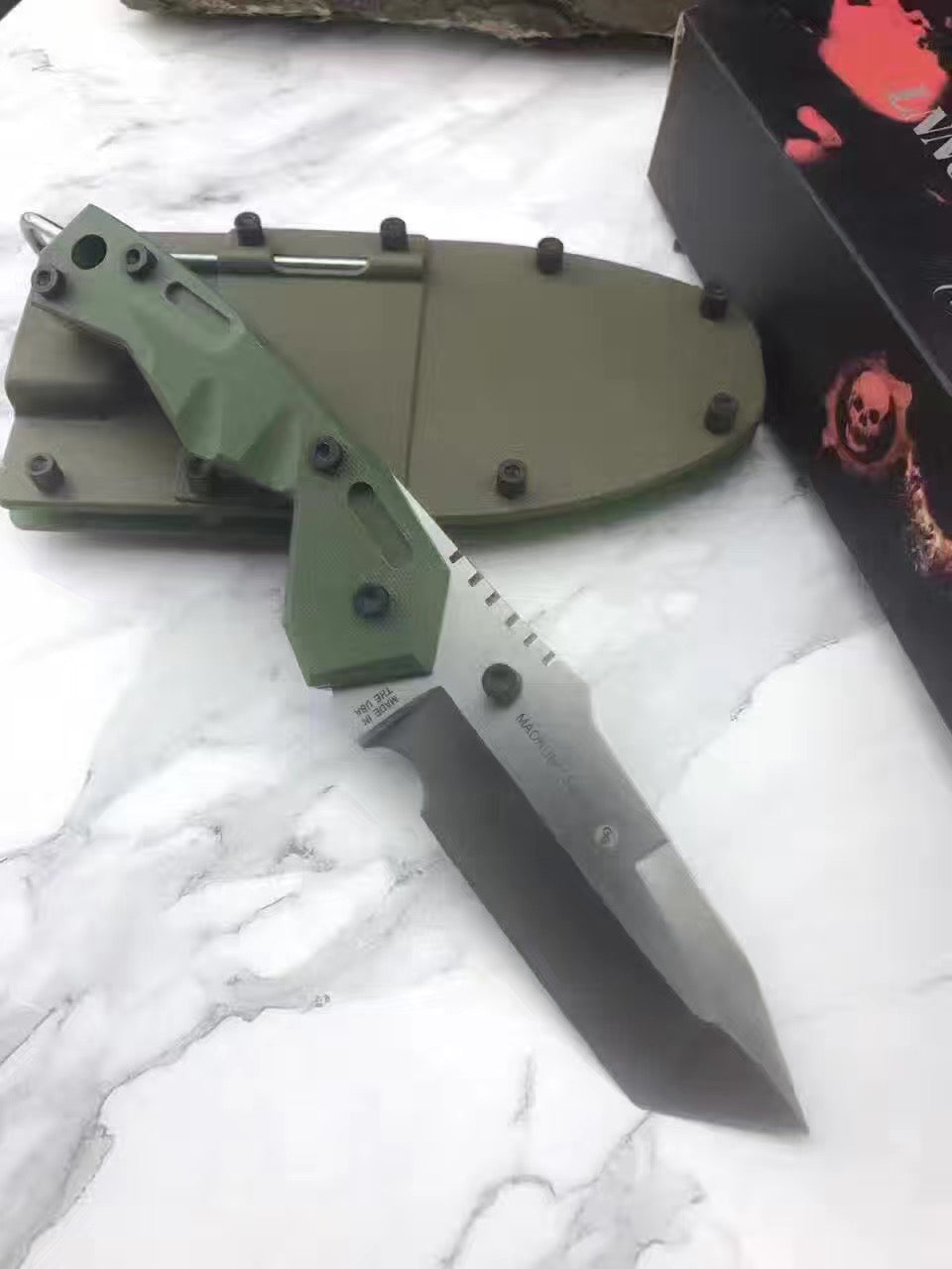 Dwaine Carrillo TACTICAL HUNTING FIXED BLADE MILITARY COMBAT SURVIVAL KNIFE OUTDOOR TOOLS