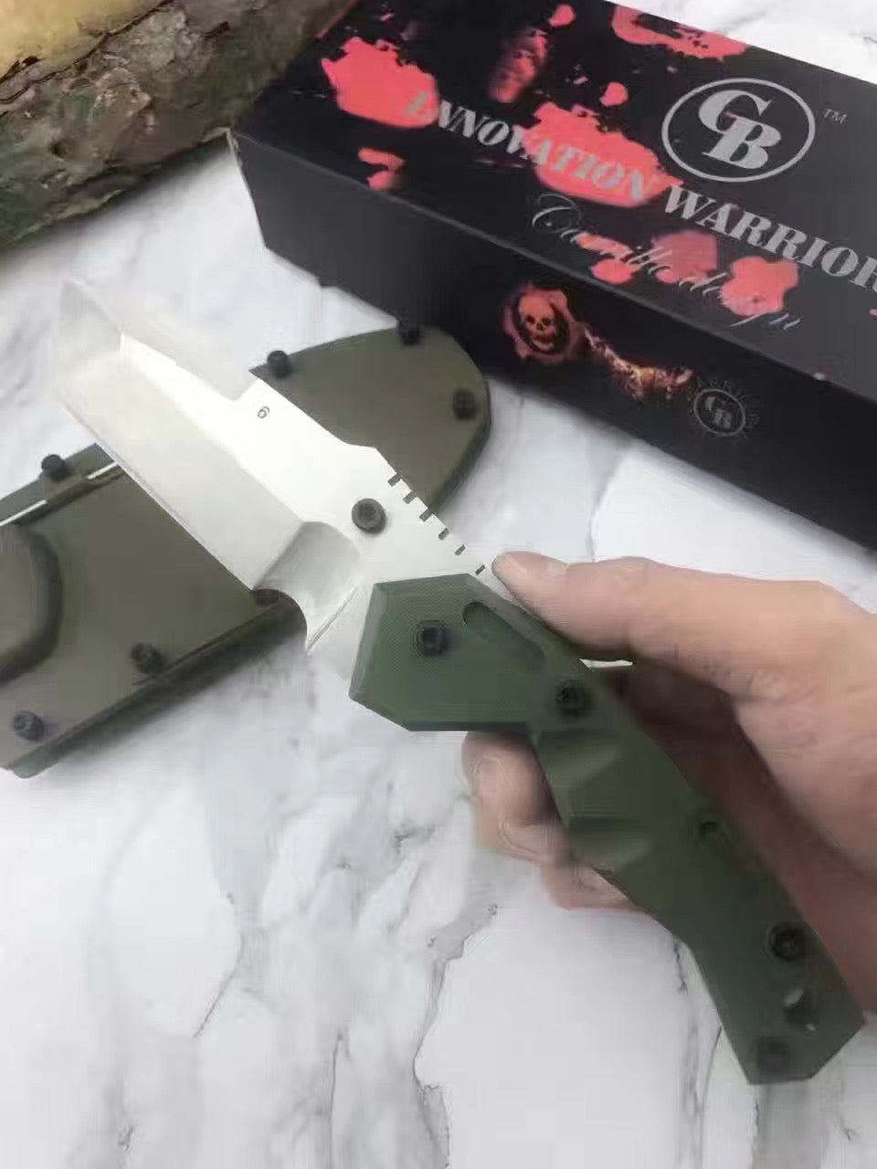 Dwaine Carrillo TACTICAL HUNTING FIXED BLADE MILITARY COMBAT SURVIVAL KNIFE OUTDOOR TOOLS